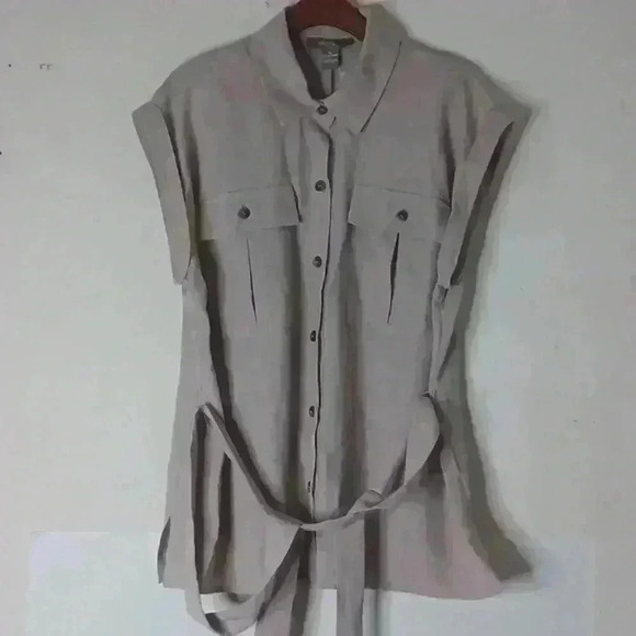 olivia & martin womens safari style blouse 👚 - Picture 1 of 14